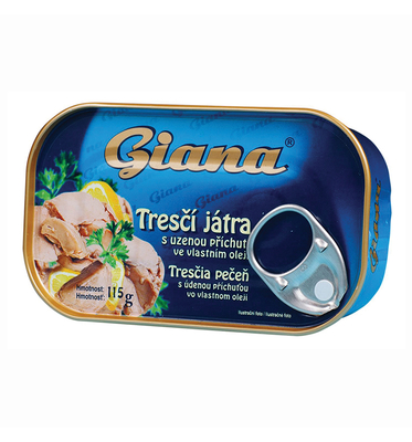 Tresčí játra s uzenou příchutí ve vlastním oleji 115g 